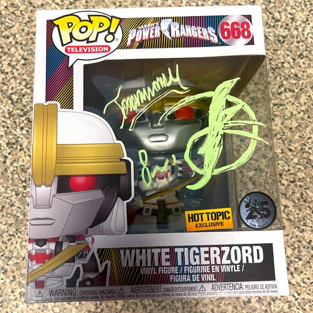 Power Ranger Tigerzord Funko Pop signed by Jason Frank